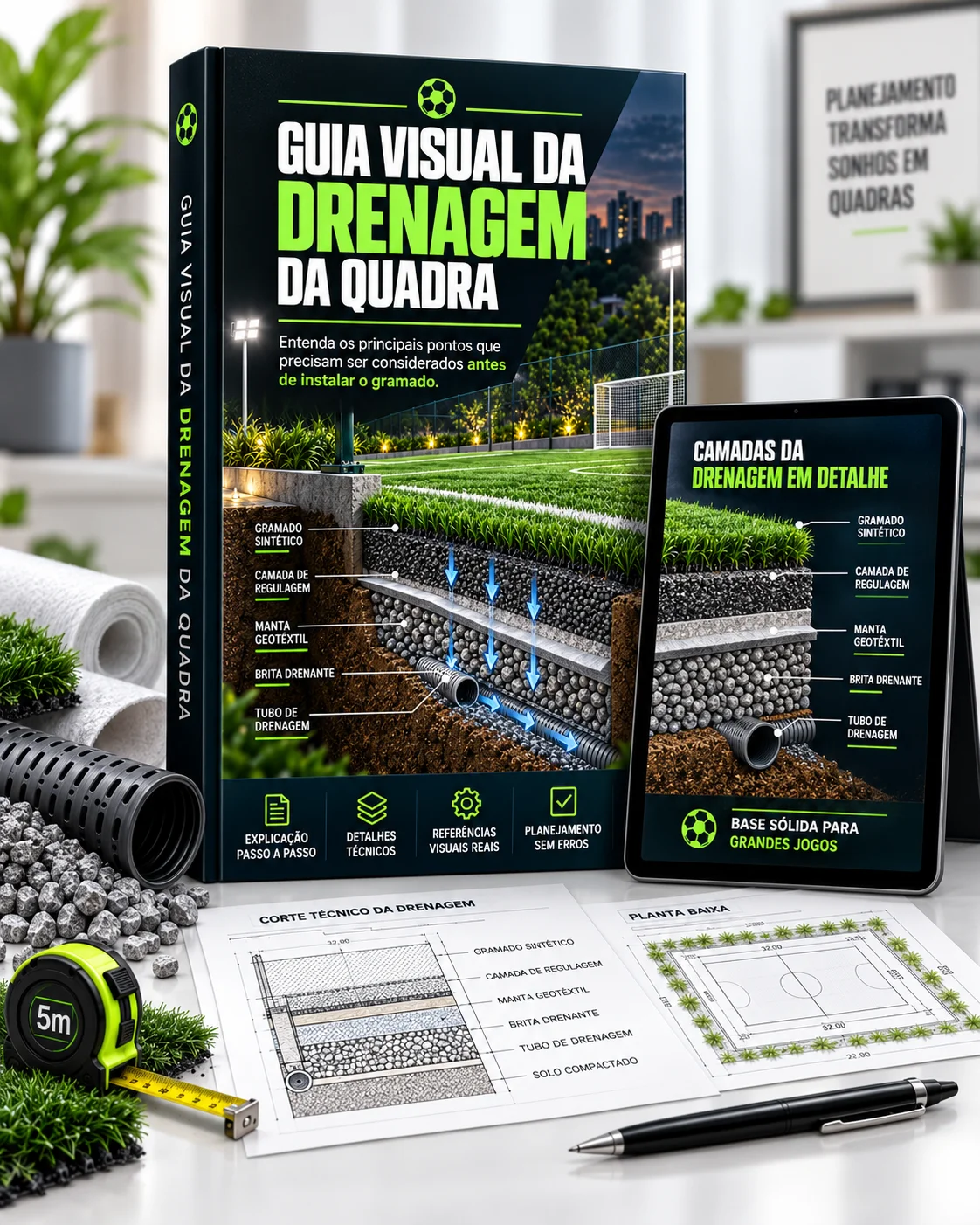 Bônus 1: guia visual da drenagem da quadra